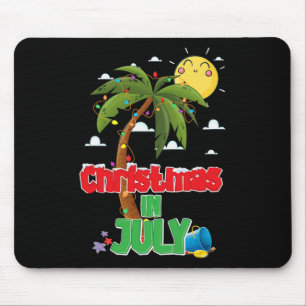 Christmas In July Summer Vacation Beach Xmas Holid Mouse Pad