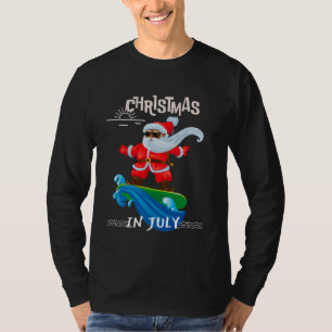 Christmas in July Summer Vacation July Xmas Beach  T-Shirt