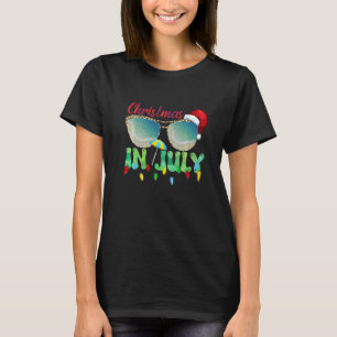 Christmas In July Summer Vacation Sunglasses With  T-Shirt