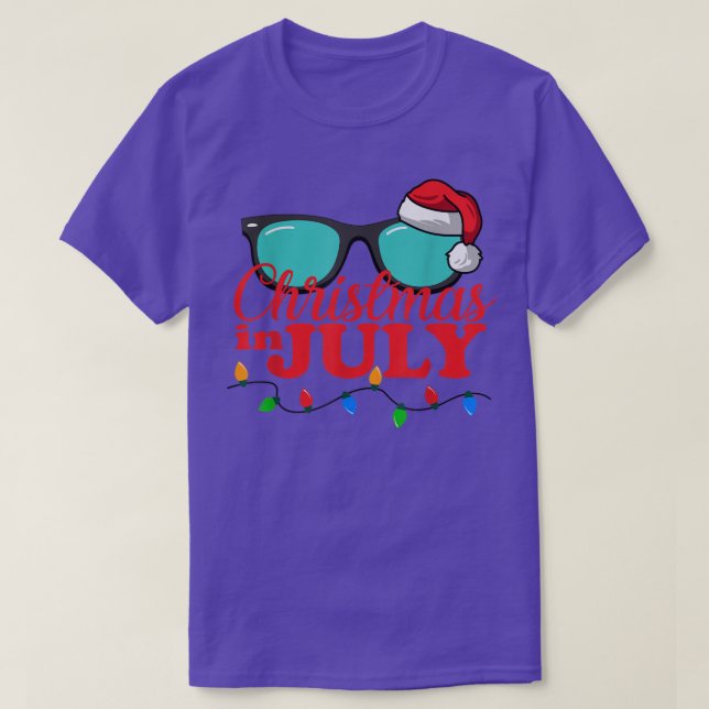 Christmas In July  Sunglasses Beach Summer Vacatio T-Shirt (Design Front)