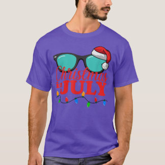 Christmas In July  Sunglasses Beach Summer Vacatio T-Shirt