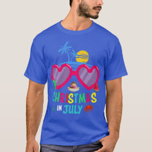 Christmas in July Sunglasses Summer Beach Hawaiian T-Shirt