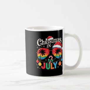 Christmas In July Sungles Beach Santa Hat Men Wome Coffee Mug