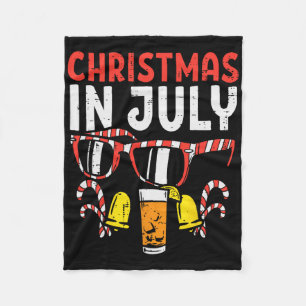 Christmas In July Sungles Drink Summer Xmas Men Wo Fleece Blanket