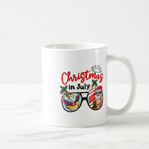 Christmas In July Sungles Santa Flamingo Summer Va Coffee Mug