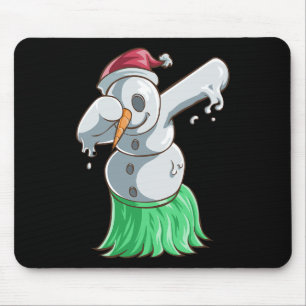 Christmas In July T Shirt Dabbing Snowman Hawaiian Mouse Pad