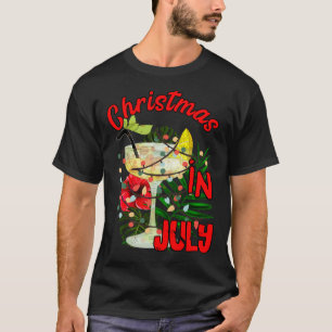 Christmas In July Tail Drink Summer Hawaiian Pool T-Shirt