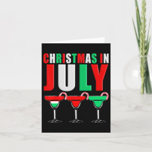 Christmas In July Tail Mixed Drinks Drinking Card