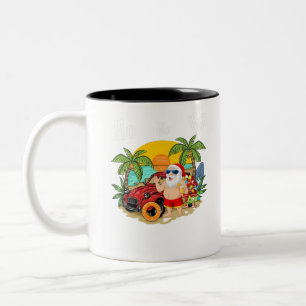 Christmas In July Tee Funny Santa Summer Beach Two-Tone Coffee Mug