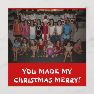Christmas In July Thank you card! Invitation