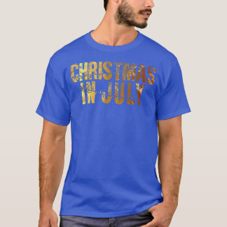 Christmas In July Tie Dye Xmas Tree Lights Santa B T-Shirt