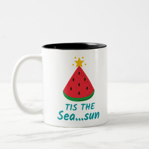 CHRISTMAS IN JULY TIS THE SEASON Two-Tone COFFEE MUG