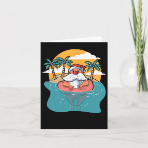 Christmas In July - Tropical Beach Santa Card