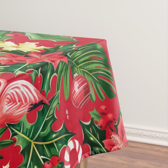 Christmas in July Tropical Pattern Tablecloth (In Situ)