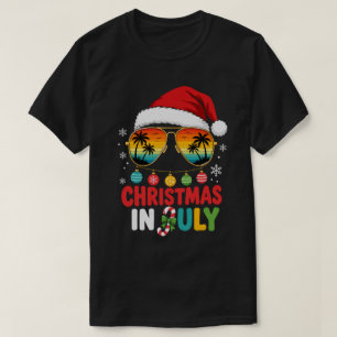 Christmas in July Tropical Summer Holiday T-Shirt