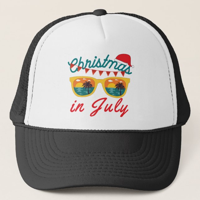 Christmas In July Trucker Hat (Front)