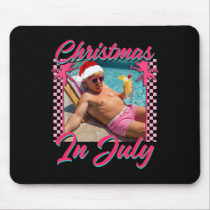 Christmas In July Trump Funny Chillin Santa Hawai Mouse Pad