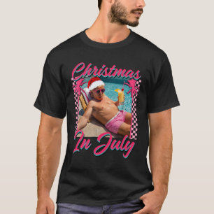Christmas In July Trump Funny Chillin Santa Hawai T-Shirt