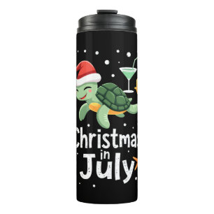 Christmas In July Turtle Summer Xmas Tortoise Wome Thermal Tumbler