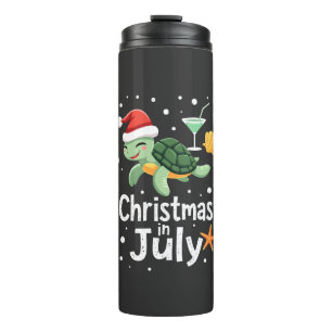 Christmas In July Turtle Summer Xmas Tortoise Wome Thermal Tumbler