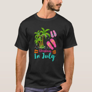 Christmas In July Ugly Christmas Flip Flops Summer T-Shirt