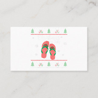 Christmas In July Ugly Christmas Summer Flip Flops Business Card