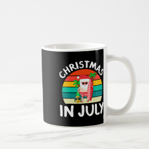 Christmas In July Vintage Santa Hawaiian Surfing S Coffee Mug