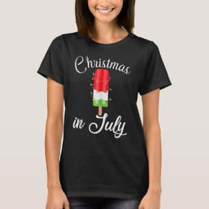 Christmas in July Water Melon Ice Cream Popsicle X T-Shirt
