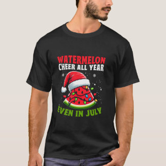 Christmas in July Watermelon Christmas Tree Light T-Shirt