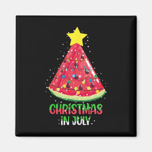 Christmas In July Watermelon Christmas Tree Summer Magnet