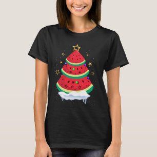 Christmas In July Watermelon Christmas Tree Summer T-Shirt