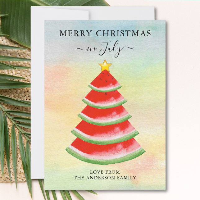 Christmas in July Watermelon  Holiday Card (Creator Uploaded)