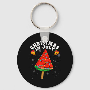 Christmas In July Watermelon Ice Cream Summer Key Ring