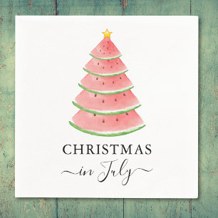 Christmas in July Watermelon Napkin