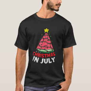 Christmas In July Watermelon Popsicle Tree Summer T-Shirt