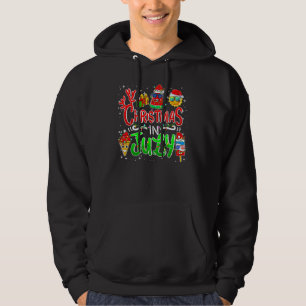 Christmas In July Watermelon Santa Hat Family Ice Hoodie
