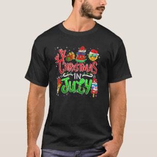 Christmas In July Watermelon Santa Hat Family Ice T-Shirt