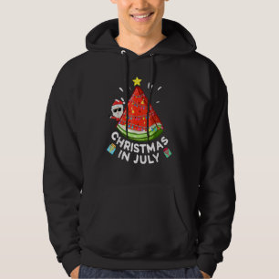 Christmas In July Watermelon Santa Summer Tree 1 Hoodie