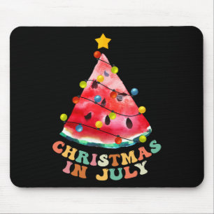 Christmas In July Watermelon Shirt Funny Summer Va Mouse Pad