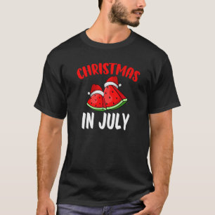 Christmas In July Watermelon Summer Vacation Famil T-Shirt