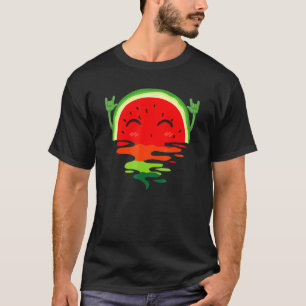 Christmas In July Watermelon Sunset Beach Summer V T-Shirt