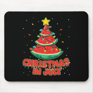 Christmas In July Watermelon Tree Beach Summer Haw Mouse Pad