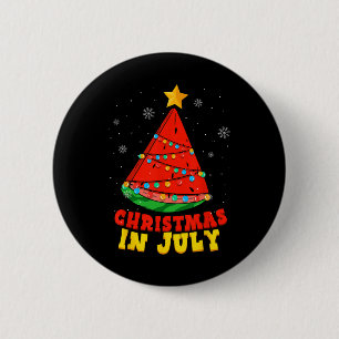 Christmas In July Watermelon Tree Summer Vacation  6 Cm Round Badge