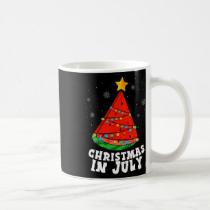 Christmas In July Watermelon Tree Summer Vacation Coffee Mug