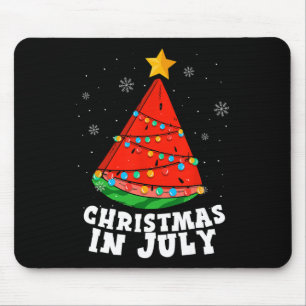 Christmas In July Watermelon Tree Summer Vacation Mouse Pad