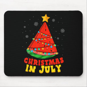 Christmas In July Watermelon Tree Summer Vacation Mouse Pad