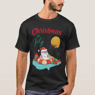 Christmas In July Watermelon Xmas Palm Summer Men  T-Shirt