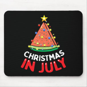 Christmas In July Watermelon Xmas Tree Men Women K Mouse Pad