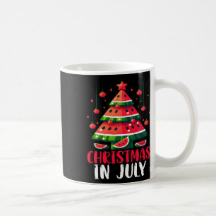 Christmas In July Watermelon Xmas Tree Mens Womens Coffee Mug