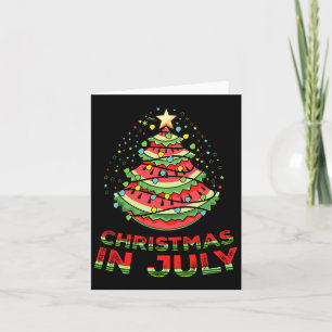 Christmas In July Watermelon Xmas Tree Summer  Card